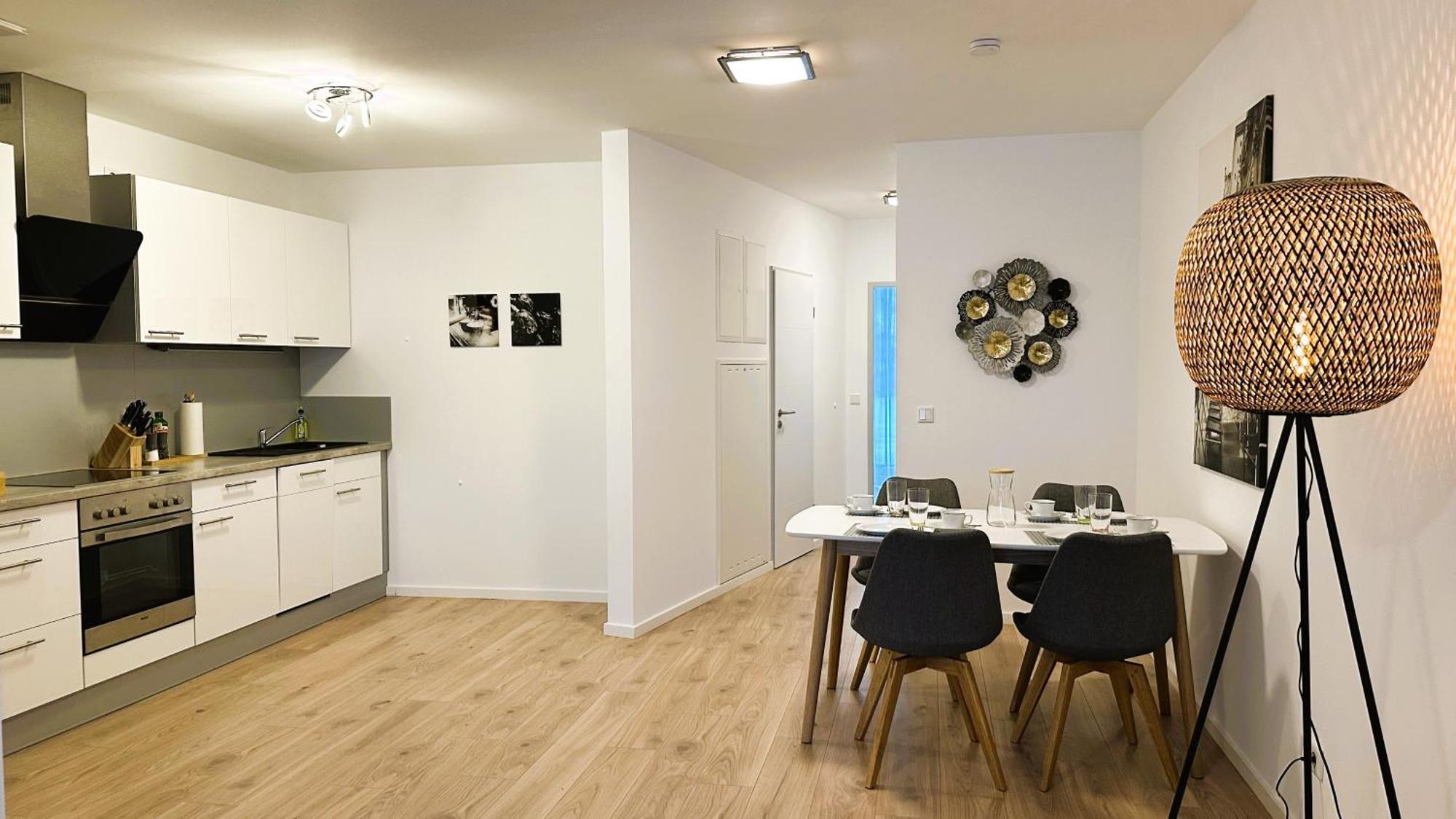 Bohnapartments - Nordkap-Suiten - Gratis Parkplatz - Moderner Neubau - Erdgeschoss - Fussbodenheizung Erfurt Rom bilde